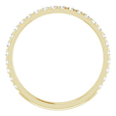 14K Yellow 1/3 CTW Natural Diamond French-Set Anniversary Band